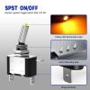 imageNilight 3PCS White LED Toggle Switches 12V 20A 3 Pin 2 Position ON Off SPST Heavy Duty Rocker Switch for Auto Car Marine RV Vehicles Truck Boat Dash3PCS LED Switch Amber