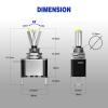 imageNilight 3PCS White LED Toggle Switches 12V 20A 3 Pin 2 Position ON Off SPST Heavy Duty Rocker Switch for Auto Car Marine RV Vehicles Truck Boat Dash3PCS LED Switch Amber