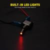 imageNilight 3PCS White LED Toggle Switches 12V 20A 3 Pin 2 Position ON Off SPST Heavy Duty Rocker Switch for Auto Car Marine RV Vehicles Truck Boat Dash5PCS Led Switch Red