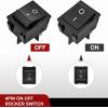 imageNilight 5Pcs Waterproof Round Rocker Toggle Yellow LED Switch 12V 20A 3 Pin ON Off SPST for Car Truck Boat Marine Automotive RV with Locked Terminal Wires3PCS Rocker Switches
