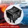 imageNilight 5Pcs Waterproof Round Rocker Toggle Yellow LED Switch 12V 20A 3 Pin ON Off SPST for Car Truck Boat Marine Automotive RV with Locked Terminal Wires3PCS Rocker Switches