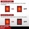 imageNilight 5Pcs Waterproof Round Rocker Toggle Yellow LED Switch 12V 20A 3 Pin ON Off SPST for Car Truck Boat Marine Automotive RV with Locked Terminal Wires5PCS Rocker Switches Red LED