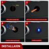 imageNilight 5Pcs Waterproof Round Rocker Toggle Yellow LED Switch 12V 20A 3 Pin ON Off SPST for Car Truck Boat Marine Automotive RV with Locked Terminal Wires5Pcs Blue