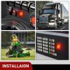 imageNilight 5Pcs Waterproof Round Rocker Toggle Yellow LED Switch 12V 20A 3 Pin ON Off SPST for Car Truck Boat Marine Automotive RV with Locked Terminal Wires3PCS Rocker Switches Red LED