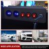 imageNilight 5Pcs Waterproof Round Rocker Toggle Yellow LED Switch 12V 20A 3 Pin ON Off SPST for Car Truck Boat Marine Automotive RV with Locked Terminal Wires5Pcs Red