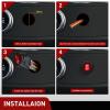 imageNilight 5Pcs Waterproof Round Rocker Toggle Yellow LED Switch 12V 20A 3 Pin ON Off SPST for Car Truck Boat Marine Automotive RV with Locked Terminal Wires5Pcs Red