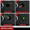 imageNilight 5Pcs Waterproof Round Rocker Toggle Yellow LED Switch 12V 20A 3 Pin ON Off SPST for Car Truck Boat Marine Automotive RV with Locked Terminal Wires5Pcs Green