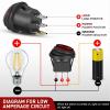 imageNilight 5Pcs Waterproof Round Rocker Toggle Yellow LED Switch 12V 20A 3 Pin ON Off SPST for Car Truck Boat Marine Automotive RV with Locked Terminal Wires5Pcs Red