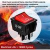 imageNilight 5Pcs Waterproof Round Rocker Toggle Yellow LED Switch 12V 20A 3 Pin ON Off SPST for Car Truck Boat Marine Automotive RV with Locked Terminal Wires5PCS Rocker Switches Red LED