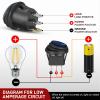 imageNilight 5Pcs Waterproof Round Rocker Toggle Yellow LED Switch 12V 20A 3 Pin ON Off SPST for Car Truck Boat Marine Automotive RV with Locked Terminal Wires5Pcs Mixed Color