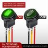 imageNilight 5Pcs Waterproof Round Rocker Toggle Yellow LED Switch 12V 20A 3 Pin ON Off SPST for Car Truck Boat Marine Automotive RV with Locked Terminal Wires5Pcs Green