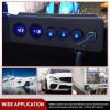 imageNilight 5Pcs Waterproof Round Rocker Toggle Yellow LED Switch 12V 20A 3 Pin ON Off SPST for Car Truck Boat Marine Automotive RV with Locked Terminal Wires5Pcs Blue