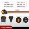 imageNilight 5Pcs Waterproof Round Rocker Toggle Yellow LED Switch 12V 20A 3 Pin ON Off SPST for Car Truck Boat Marine Automotive RV with Locked Terminal Wires5Pcs Yellow