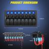 imageNilight 6 Gang Rocker Switch Panel Waterproof PreWired Aluminum Power Control Marine Panels with PD Type C and USB Cigarette Lighter Socket Voltmeter 12V 24V ON Off Switches for Car Trucks Boats RVsBlue