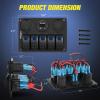 imageNilight 6 Gang Rocker Switch Panel Waterproof PreWired Aluminum Power Control Marine Panels with PD Type C and USB Cigarette Lighter Socket Voltmeter 12V 24V ON Off Switches for Car Trucks Boats RVsBlue