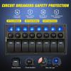 imageNilight 6 Gang Rocker Switch Panel Waterproof PreWired Aluminum Power Control Marine Panels with PD Type C and USB Cigarette Lighter Socket Voltmeter 12V 24V ON Off Switches for Car Trucks Boats RVsBlue
