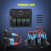 imageNilight 6 Gang Rocker Switch Panel Waterproof PreWired Aluminum Power Control Marine Panels with PD Type C and USB Cigarette Lighter Socket Voltmeter 12V 24V ON Off Switches for Car Trucks Boats RVsGreen