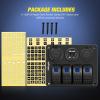 imageNilight 8 Gang Rocker Switch Panel Waterproof PreWired Marine with Resettable Circuit Breaker LED Backlight 5A 10A 15A Breakers 12V 24V ON Off 3 PIN Toggle Switches for Car Truck Boat RVBlue