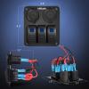 imageNilight 8 Gang Rocker Switch Panel Waterproof PreWired Marine with Resettable Circuit Breaker LED Backlight 5A 10A 15A Breakers 12V 24V ON Off 3 PIN Toggle Switches for Car Truck Boat RVBlue