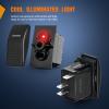 imageNilight Marine Rocker Switch Toggle Switch 2 Pin On Off SPST Switches 20A12V 10A24V Waterproof Switch with Jumper Wires Set for Cars Trucks Boats ATVs UTVs RVsRed