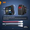 imageNilight Marine Rocker Switch Toggle Switch 2 Pin On Off SPST Switches 20A12V 10A24V Waterproof Switch with Jumper Wires Set for Cars Trucks Boats ATVs UTVs RVsRed