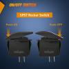 imageNilight Marine Rocker Switch Toggle Switch 2 Pin On Off SPST Switches 20A12V 10A24V Waterproof Switch with Jumper Wires Set for Cars Trucks Boats ATVs UTVs RVs2 Pin On Off Rocker Switch