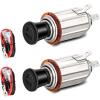 imageNilight 12V Cigarette Lighter Car Replacement Socket with Terminals Wires Builtin Fuse auto Cigarette Lighter Adapter Push Button car Accessory Replacement Plug for Car Truck RV ATV UTV Marine Boat2 Packs