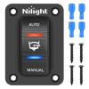 imageNilight Marine Rocker Switch Toggle Switch 2 Pin On Off SPST Switches 20A12V 10A24V Waterproof Switch with Jumper Wires Set for Cars Trucks Boats ATVs UTVs RVsAuto Manual Rocker Switch
