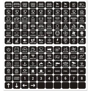 imageNilight 120PCS Switch Panel Stickers Multifunction Button Sticker for 68 Gang Label Decal for Circuit Cars Marine Boats RV Truck Vehicle Text Dashboard