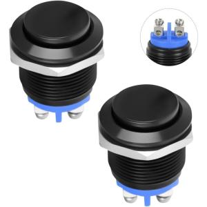 imageNilight 5Pcs Waterproof Round Rocker Toggle Yellow LED Switch 12V 20A 3 Pin ON Off SPST for Car Truck Boat Marine Automotive RV with Locked Terminal Wires19mm Momentary Switch