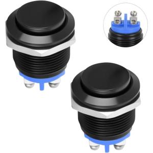 imageNilight 5Pcs Waterproof Round Rocker Toggle Yellow LED Switch 12V 20A 3 Pin ON Off SPST for Car Truck Boat Marine Automotive RV with Locked Terminal Wires16mm Momentary Switch