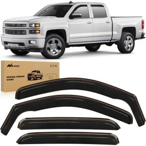 imageNilight in Channel Window Visors for Chevrolet Chevy Malibu 20162024 2025 Side Window Deflectors Rain Guards Smoke Tint Reduce Wind Noise Car Wash Safe 4PCSChevy Silverado 1500 20072013