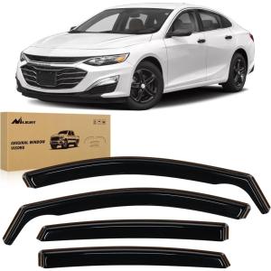 imageNilight in Channel Window Visors for Chevrolet Chevy Malibu 20162024 2025 Side Window Deflectors Rain Guards Smoke Tint Reduce Wind Noise Car Wash Safe 4PCSChevy Malibu 20162025