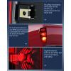 imageNilight Headlight and Taillight Assembly Combo Compatible with 2004 2005 2006 2007 2008 2009 2010 2011 2012 Chevy Colorado GMC Canyon OE Style Black Housing Amber Reflector with Red Tail LightRedDriver Side