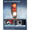 imageNilight Headlight and Taillight Assembly Combo Compatible with 2004 2005 2006 2007 2008 2009 2010 2011 2012 Chevy Colorado GMC Canyon OE Style Black Housing Amber Reflector with Red Tail LightSmoke RedDriver Side
