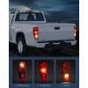 imageNilight Headlight and Taillight Assembly Combo Compatible with 2004 2005 2006 2007 2008 2009 2010 2011 2012 Chevy Colorado GMC Canyon OE Style Black Housing Amber Reflector with Red Tail LightBlack Housing  Amber Reflector wTailight