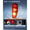 imageNilight Headlight and Taillight Assembly Combo Compatible with 2004 2005 2006 2007 2008 2009 2010 2011 2012 Chevy Colorado GMC Canyon OE Style Black Housing Amber Reflector with Red Tail LightRedPassenger Side