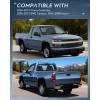 imageNilight Headlight and Taillight Assembly Combo Compatible with 2004 2005 2006 2007 2008 2009 2010 2011 2012 Chevy Colorado GMC Canyon OE Style Black Housing Amber Reflector with Red Tail LightBlack Housing  Amber Reflector wTailight