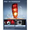 imageNilight Headlight and Taillight Assembly Combo Compatible with 2004 2005 2006 2007 2008 2009 2010 2011 2012 Chevy Colorado GMC Canyon OE Style Black Housing Amber Reflector with Red Tail LightRedDriver Side