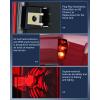 imageNilight Headlight and Taillight Assembly Combo Compatible with 2004 2005 2006 2007 2008 2009 2010 2011 2012 Chevy Colorado GMC Canyon OE Style Black Housing Amber Reflector with Red Tail LightRedPassenger Side