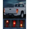 imageNilight Headlight and Taillight Assembly Combo Compatible with 2004 2005 2006 2007 2008 2009 2010 2011 2012 Chevy Colorado GMC Canyon OE Style Black Housing Amber Reflector with Red Tail LightRedPassenger Side