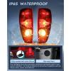 imageNilight Headlight and Taillight Assembly Combo Compatible with 2004 2005 2006 2007 2008 2009 2010 2011 2012 Chevy Colorado GMC Canyon OE Style Black Housing Amber Reflector with Red Tail LightChrome Housing  Amber Reflector wTailight