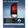 imageNilight Tail light  3rd Third Brake Light Assembly Compatible with 1999 2000 2001 2002 2003 2004 2005 2006 2007 F250 F350 F450 F550 Super Duty Dark Red Taillight with High Mount Brake Rear Cargo LampSmokeDriver Side