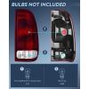imageNilight Tail light  3rd Third Brake Light Assembly Compatible with 1999 2000 2001 2002 2003 2004 2005 2006 2007 F250 F350 F450 F550 Super Duty Dark Red Taillight with High Mount Brake Rear Cargo LampDark RedPassenger Side