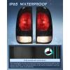 imageNilight Tail light  3rd Third Brake Light Assembly Compatible with 1999 2000 2001 2002 2003 2004 2005 2006 2007 F250 F350 F450 F550 Super Duty Dark Red Taillight with High Mount Brake Rear Cargo LampSmokePair