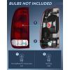 imageNilight Tail light  3rd Third Brake Light Assembly Compatible with 1999 2000 2001 2002 2003 2004 2005 2006 2007 F250 F350 F450 F550 Super Duty Dark Red Taillight with High Mount Brake Rear Cargo LampDark RedPair