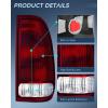 imageNilight Tail light  3rd Third Brake Light Assembly Compatible with 1999 2000 2001 2002 2003 2004 2005 2006 2007 F250 F350 F450 F550 Super Duty Dark Red Taillight with High Mount Brake Rear Cargo LampDark RedPassenger Side