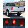 imageNilight Tail light  3rd Third Brake Light Assembly Compatible with 1999 2000 2001 2002 2003 2004 2005 2006 2007 F250 F350 F450 F550 Super Duty Dark Red Taillight with High Mount Brake Rear Cargo LampRedPair