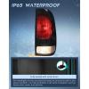 imageNilight Tail light  3rd Third Brake Light Assembly Compatible with 1999 2000 2001 2002 2003 2004 2005 2006 2007 F250 F350 F450 F550 Super Duty Dark Red Taillight with High Mount Brake Rear Cargo LampSmokePassenger Side