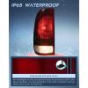 imageNilight Tail light  3rd Third Brake Light Assembly Compatible with 1999 2000 2001 2002 2003 2004 2005 2006 2007 F250 F350 F450 F550 Super Duty Dark Red Taillight with High Mount Brake Rear Cargo LampDark RedDriver Side